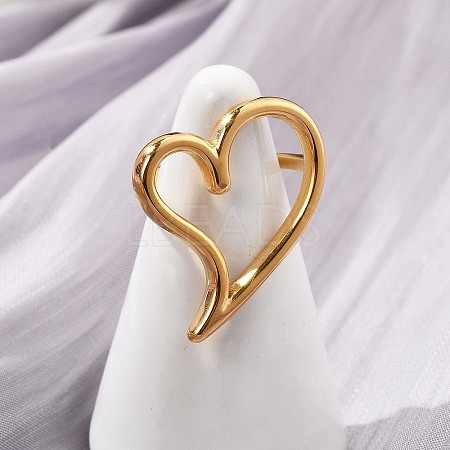 304 Stainless Steel Cuff Rings RJEW-D317-01C-G-1