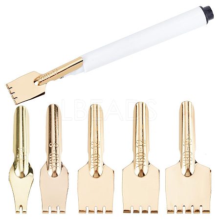 Gorgecraft 5Pcs 5 Style Brass Fourtain Pen Nibs FIND-GF0003-63-1