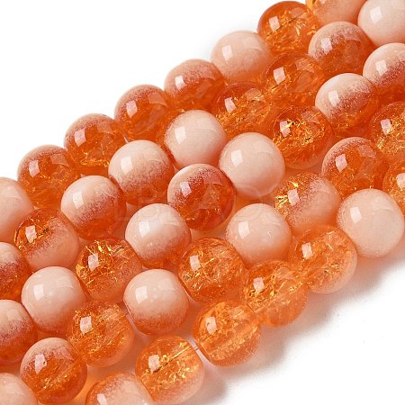 Crackle Glass Beads Strands GLAA-U001-8mm-10-1