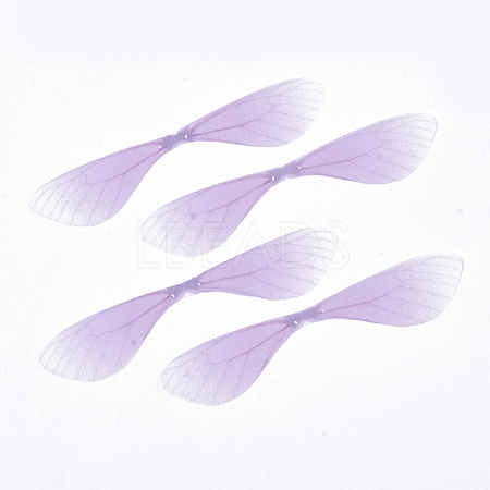 Polyester Fabric Wings Crafts Decoration X-FIND-S322-003G-1