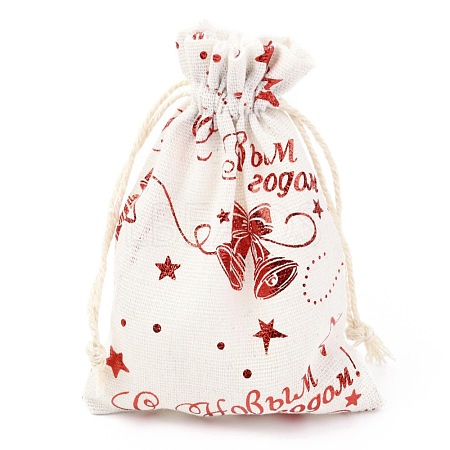 Christmas Theme Cotton Fabric Cloth Bag ABAG-H104-B09-1