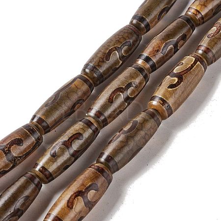 Tibetan Style dZi Beads Strands G-A024-01U-1