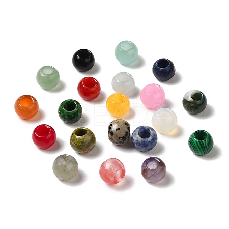 Natural & Synthetic Mixed Stone European Beads G-N342-03-1