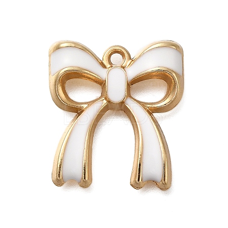 Rack Plating Alloy Enamel Pendants ENAM-S021-04G-D-1