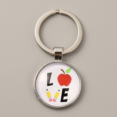 Teacher's Day Time Gem Keychain KEYC-WH0029-51D-P-1