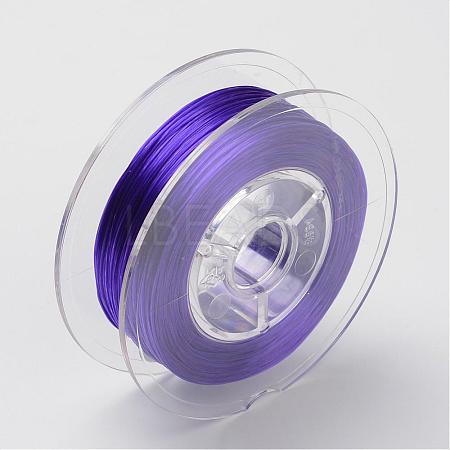 Japanese Eco-Friendly Dyed Flat Elastic Crystal String EW-F005-0.6mm-01-1