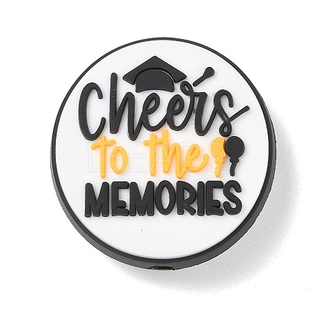 Graduation Theme Silicone Beads SL-CBAF318-B05-1