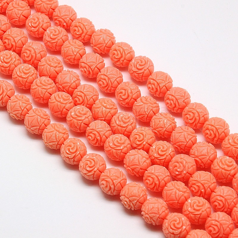 Synthetic Coral Beads Strands - Lbeads.com