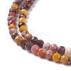 Natural Mookaite Faceted Round Beads Strands X-G-A129-3mm-19-1-3