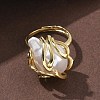 ABS Plastic Pearl Finger Rings RJEW-L128-01G-2