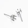 304 Stainless Steel Stud Earring Settings STAS-H376-97-2