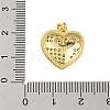 Heart Rack Plating Brass Micro Pave Cubic Zirconia Pendants KK-Z074-57G-3