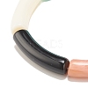 Acrylic Curved Tube Beaded Stretch Bracelet BJEW-JB07980-03-4
