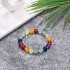 Transparent Glass Beads Stretch Bracelets BJEW-JB05656-4