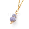 Natural Quartz Pendant Necklace & Dangle Earrings Jewelry Sets SJEW-JS01060-05-3