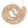 Electroplate Transparent Glass Beads Strands X-EGLA-N002-34C-C07-2