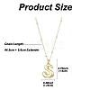 1Pc Initial Letter Brass Pendant Necklaces NJEW-YW0001-24S-2