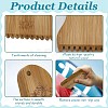 3Pcs Bamboo Surfboard Wax Comb DIY-FG0006-74-4