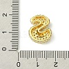 Rack Plating Brass Clear Cubic Zirconia Pendants KK-S378-01G-S-3