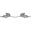 Brass Micro Pave Clear Cubic Zirconia Fishtail Head Pins BAPE-PW0002-10A-B-1