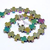 Electroplate Non-magnetic Synthetic Hematite Beads Strands G-I096-02-2
