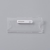 Transparent Acrylic Rectangle ID Card Sleeves Brooch Finding FIND-WH0108-54-3