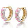 Brass Huggie Hoop Earrings EJEW-S209-05E-1