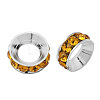 Brass Rhinestone Spacer Beads RB-A020-7mm-17S-1