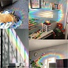 Waterproof PVC Colored Laser Stained Window Film Static Stickers DIY-WH0314-105-5