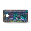 Embossed Glass Rhinestone Pendants GLAA-J101-07A-001VO-4