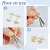 48Pcs 2 Colors Rack Plating Alloy Stud Earring Findings FIND-HS0002-64-3