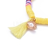 Handmade Polymer Clay Heishi Beads Stretch Bracelets BJEW-JB05088-02-3