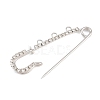 Iron Rhinestone Safety Pins Brooch Findings IFIN-A021-01B-P-3