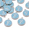 Platinum Plated Alloy Enamel Charms ENAM-S118-04F-P-4