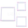 3 Stes 3 Styles Plastic Cross Stitch Embroidery Hoops DIY-CP0012-44B-6