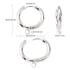 201 Stainless Steel Huggie Hoop Earring Findings STAS-P283-01J-S-4