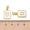 Ion Plating(IP) 304 Stainless Steel Pave Shell Pendants STAS-G327-01G-U-3