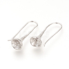 Brass Earring Hooks X-KK-Q669-65P-1