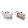 Unicraftale 304 Stainless Steel Ribbon Crimp Ends STAS-C018-22P-05-2