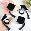 4Pcs Doctoral Hat Shaped Velvet Jewelry Ring Storage Boxes CON-SC0001-18A-3