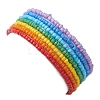 7 PCS Rainbow Style Glass Seed Beads Bracelets Sets for Women BJEW-JB10065-02-5
