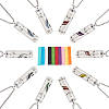 2Pcs 2 Styles Anti-Tarnish Stainless Steel Mini Hollow Column Perfume Bottle Necklaces NJEW-DR0001-02A-5
