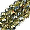 Transparent Electroplate Glass Beads Strands EGLA-N002-34C-B16-1