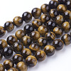 Natural Tiger Eye Beads Strands X-G-C076-10mm-1B-1