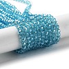 Electroplate Transparent Glass Beads Strands EGLA-A035-T4mm-A08-1