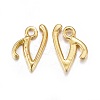 Golden Plated Alloy Letter Pendants LS-X-PALLOY-J718-01G-V-1