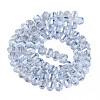 Electroplate Transparent Glass Beads Strands EGLA-N002-31-F06-3
