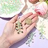 10 Colors Handmade Glass Seed Beaded Flower Pendants PALLOY-CJ00092-4