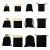 24Pcs 6 Styles Rectangle Velvet Jewelry Drawstring Bags TP-TA0001-08-1