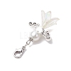 Wedding Season Angel Glass Pearl & Acrylic Pendant Decorations HJEW-JM01923-01-4